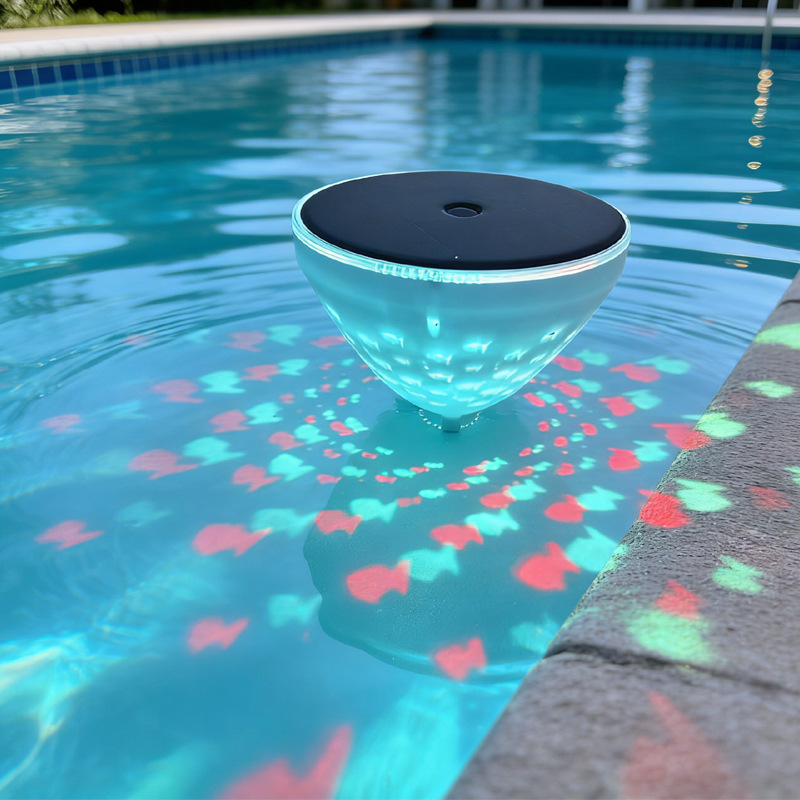 Solar-powered pool light LED hollow floating fish light pond light fountain light submersible light floating light decorative light