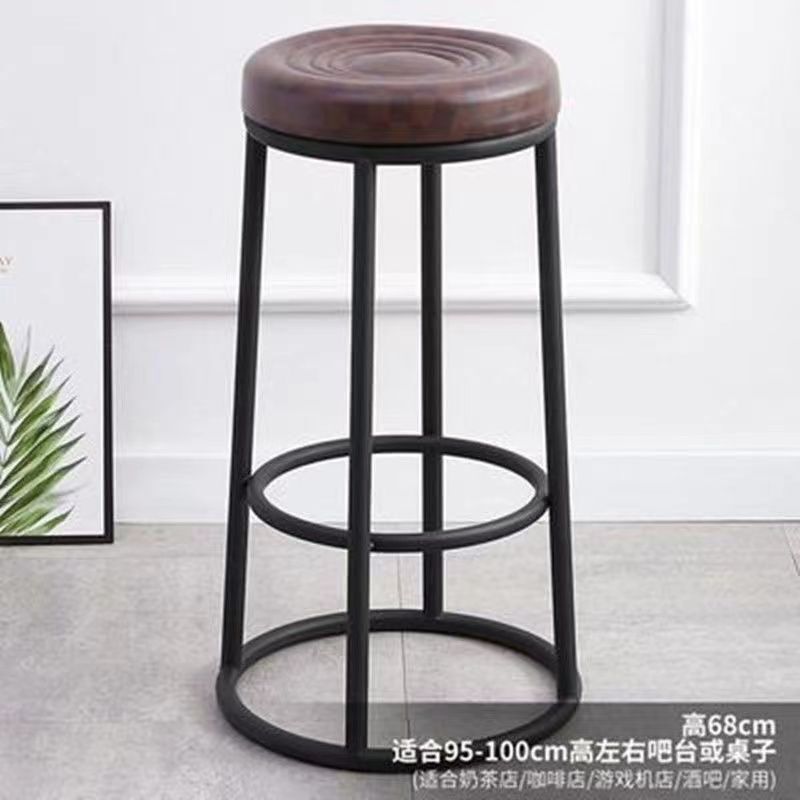 轻奢酒吧椅吧台凳奶茶店商用凳咖啡厅高脚凳前台手机店高凳字|undefined