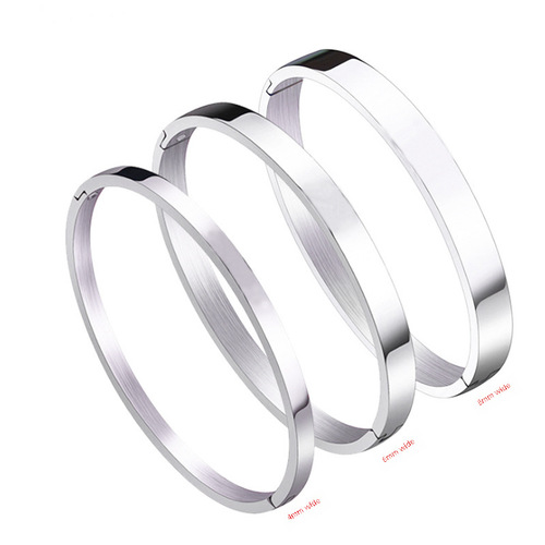 Men's and women's 468 polished four-color stainless steel bracelet, vacuum-plated titanium steel bracelet, wholesale from manufacturer supported.