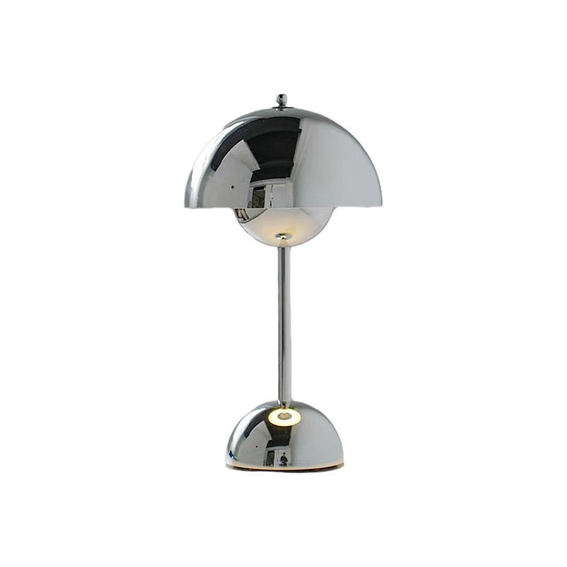 Lámpara de hongos LED transfronteriza galvanizada lámpara de escritorio recargable toque nórdica hogar dormitorio decoración de estudio lámpara de escritorio image 6