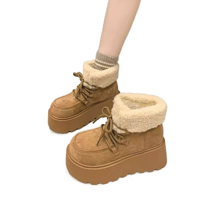 Keep warm non-slip ski winter low boots platform, wholesale