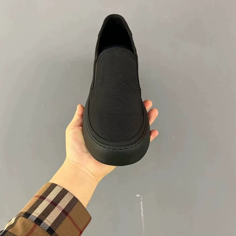 Один педаль холст обувь мужская толстая подошва увеличена повседневная обувь ленивая мужская обувь низкая мода мода обувь Lefu