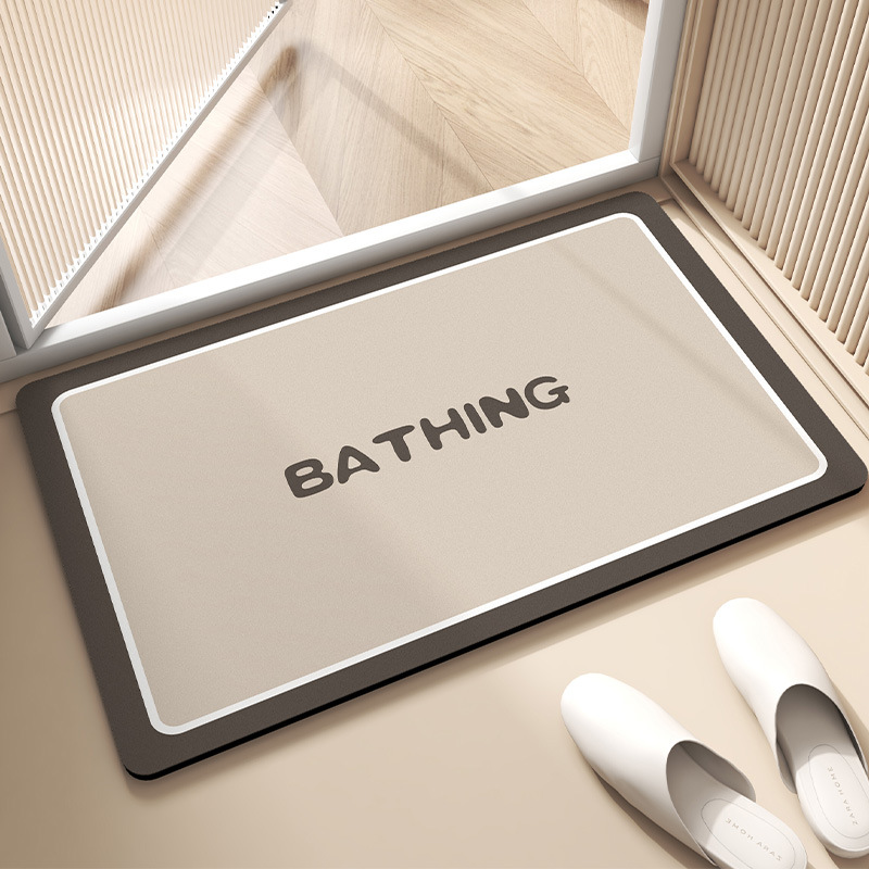 Baño de barro de diatomeas alfombra de suelo de secado rápido inodoro puerta de inodoro absorción de agua alfombra antideslizante inodoro alfombra de caída