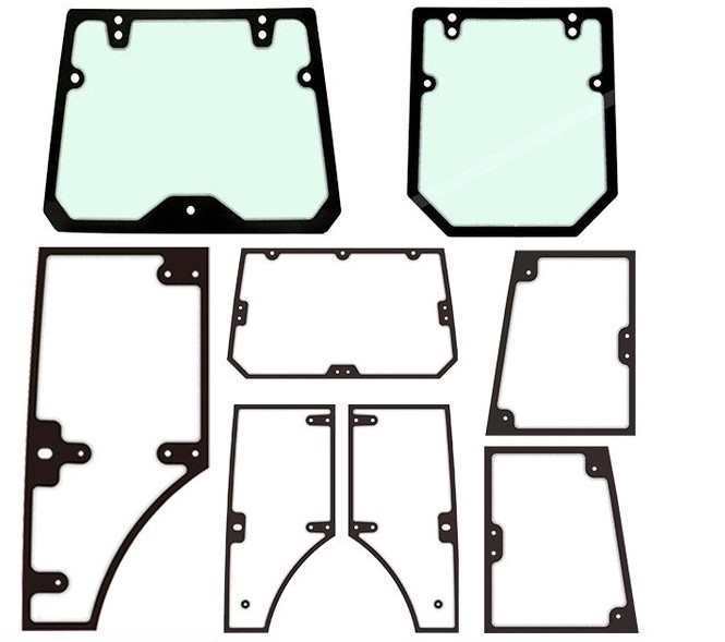 久保田拖拉机驾驶室钢化玻璃704/854/954前挡风左右前后侧方玻璃