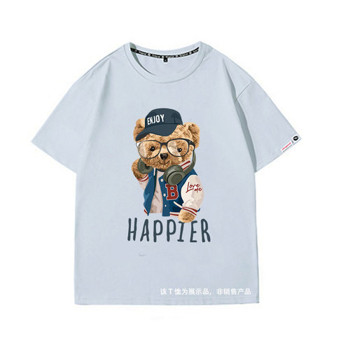 Hot print hot print fashion picture bear Teddy violent bear t cartoon skateboard cool thermal transfer texture