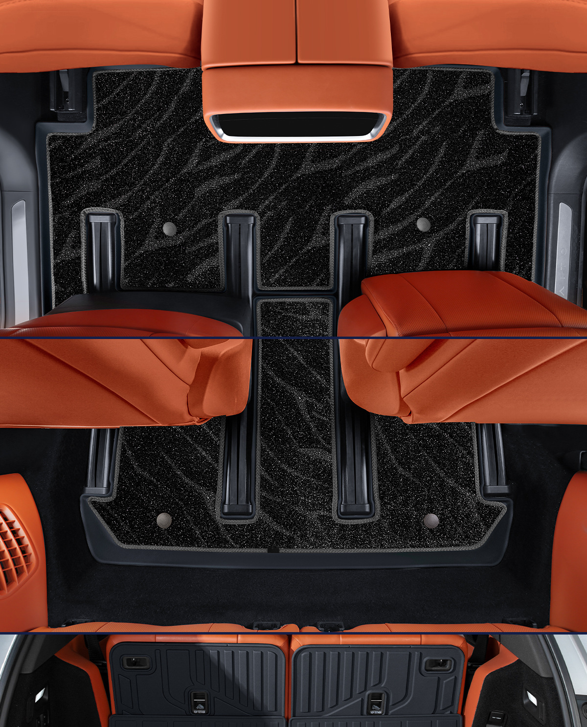 Car floor mats for AITO M9, TPE, double layer