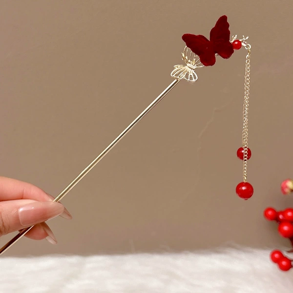 5# butterfly tassel hairpin