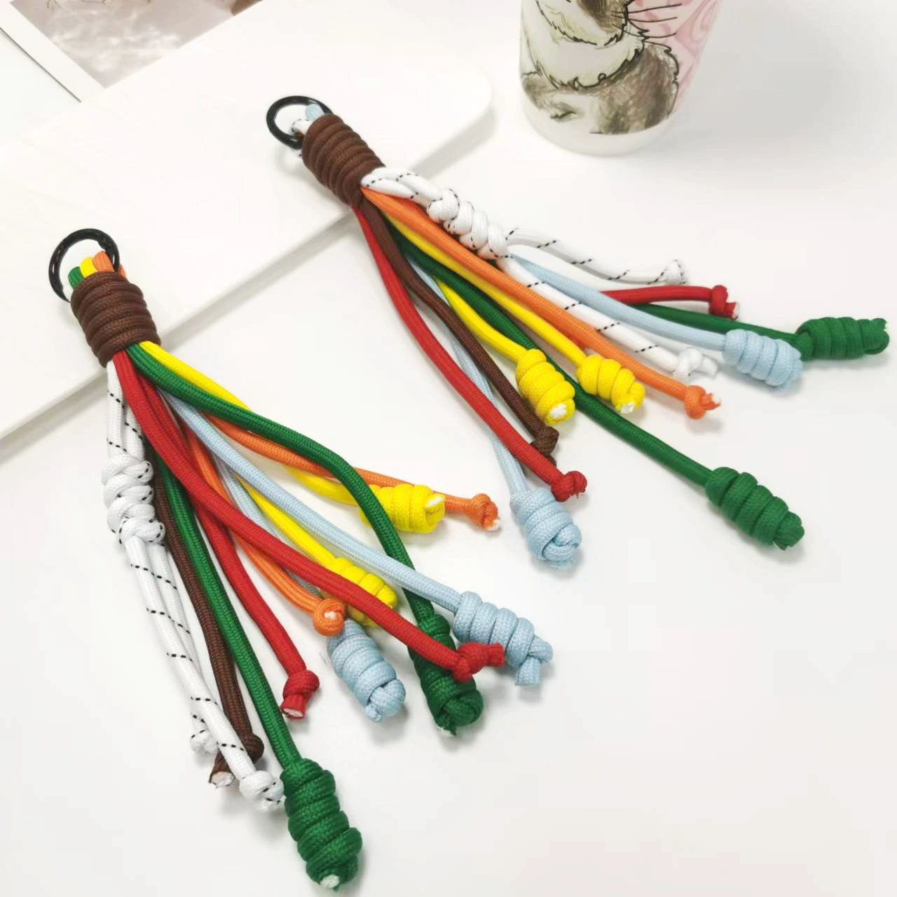 Hanfeng допамин цветной плетеный веревка для ключей подвеска креативная нишевая сумка подвеска портативный чехол для мобильного телефона универсальный