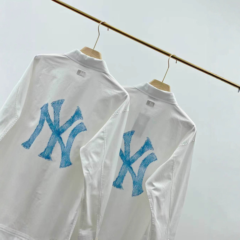 2025 New Autum M*B Lapel Woven Long-Sleeved Tops for Men and Women, Presbyopic Large Logo Casual Versatile Shirts