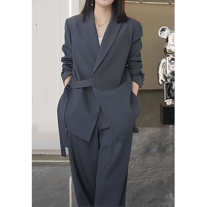 Business Banquet Daily Women's British Style Solid Color Spandex Polyester Button Pants Sets Pants Sets display picture 5