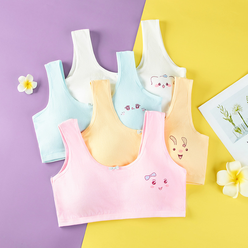 Girls' Intimates, Junior High School Students, High School Students, Female Middle School Students, Pure Cotton Development Period Vests, Older Children's Girls' Bras
