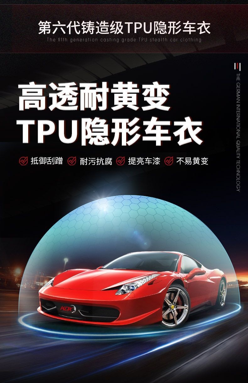 Kdx Kangdexin K8 Invisible Car Film Tpu Full Car Paint Protection Film Transparent Anti-Scratch Auto Film