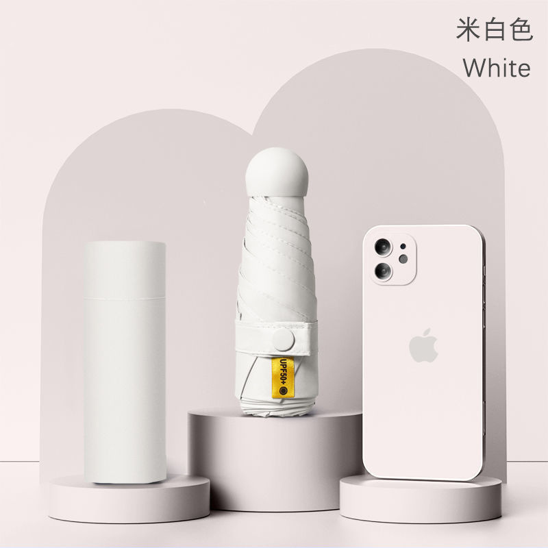 Paraguas plegables protector solar anti-ultravioleta mini paraguas sol sol y lluvia doble propósito grueso sombrilla portátil sombrilla de viento sombrilla