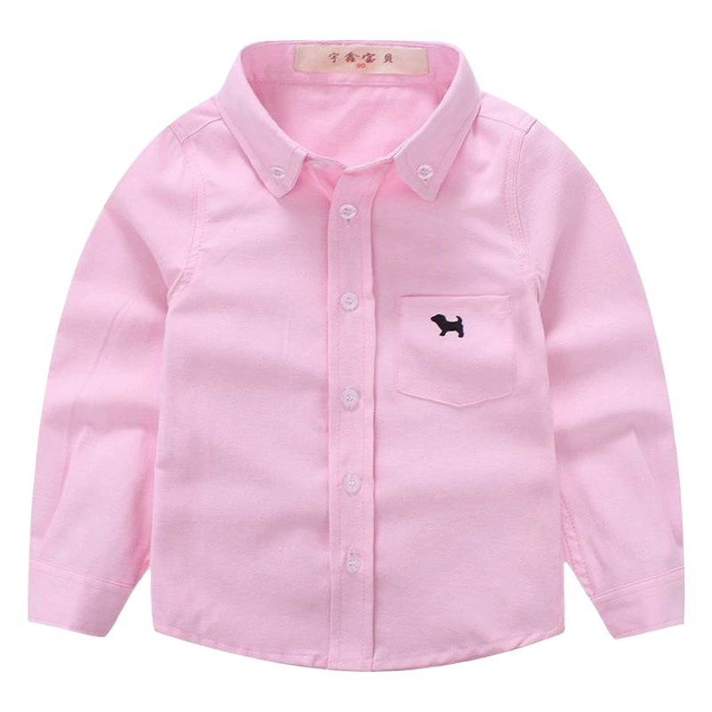 Детская рубашка с длинными рукавами из чистого хлопка, новинка 2024 года, весенне-осенние рубашки для мальчиков, детская весенняя одежда, детские топы в корейском стиле