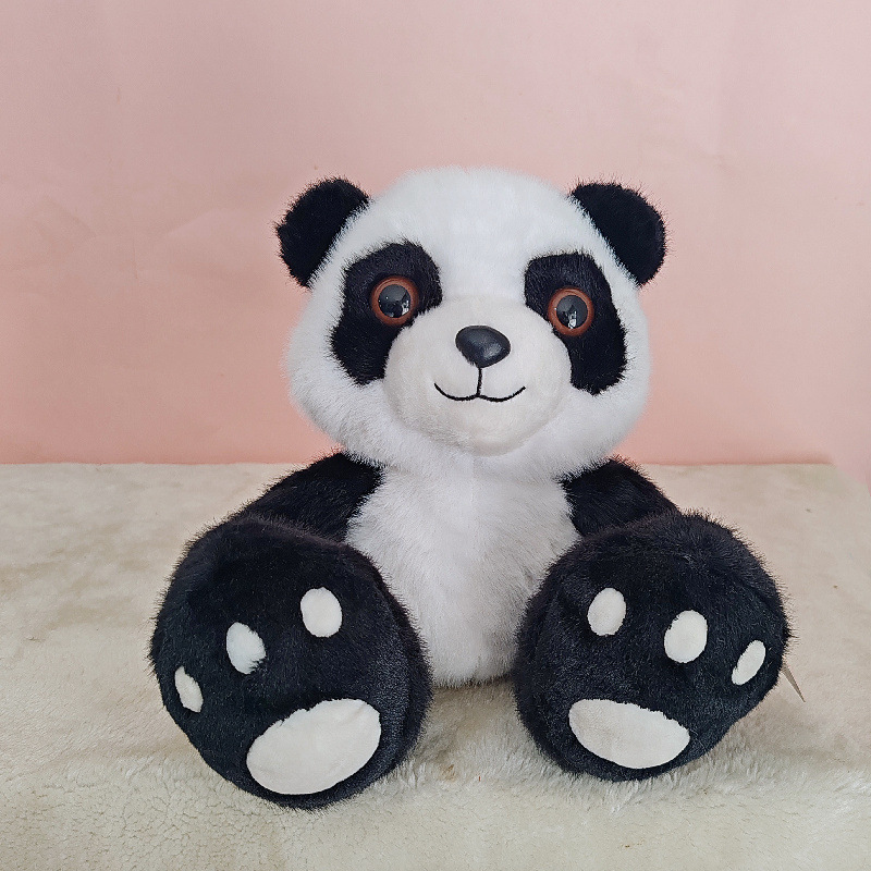 Muñeca de animal de patas grandes original lindo panda koala zorro mapache muñeca de peluche muñeca de confort al por mayor