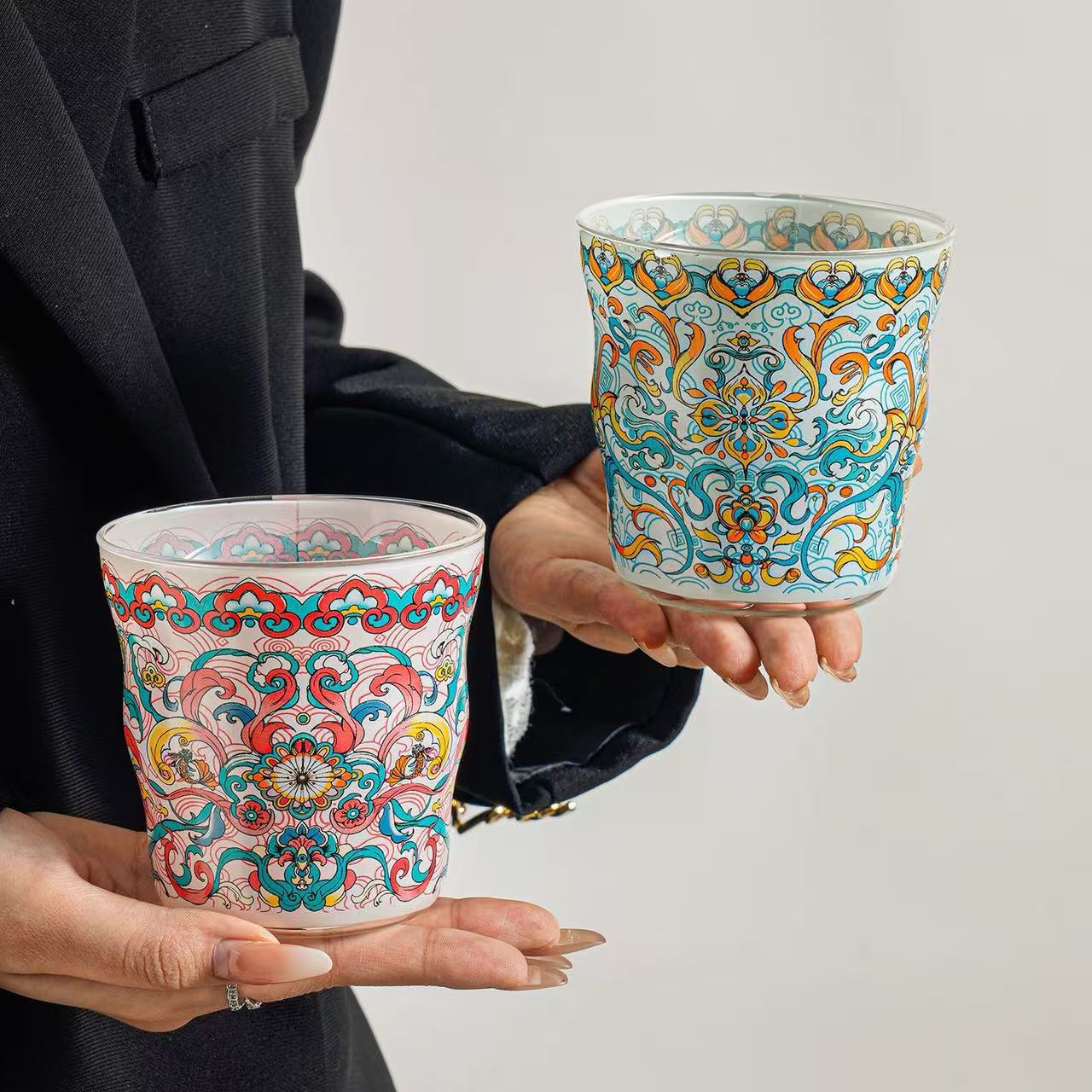Regalo de cumpleaños para chicas tazas de vidrio de alta calidad para acompañantes de regalo de alta calidad exquisita taza de agua caja de regalo image 2
