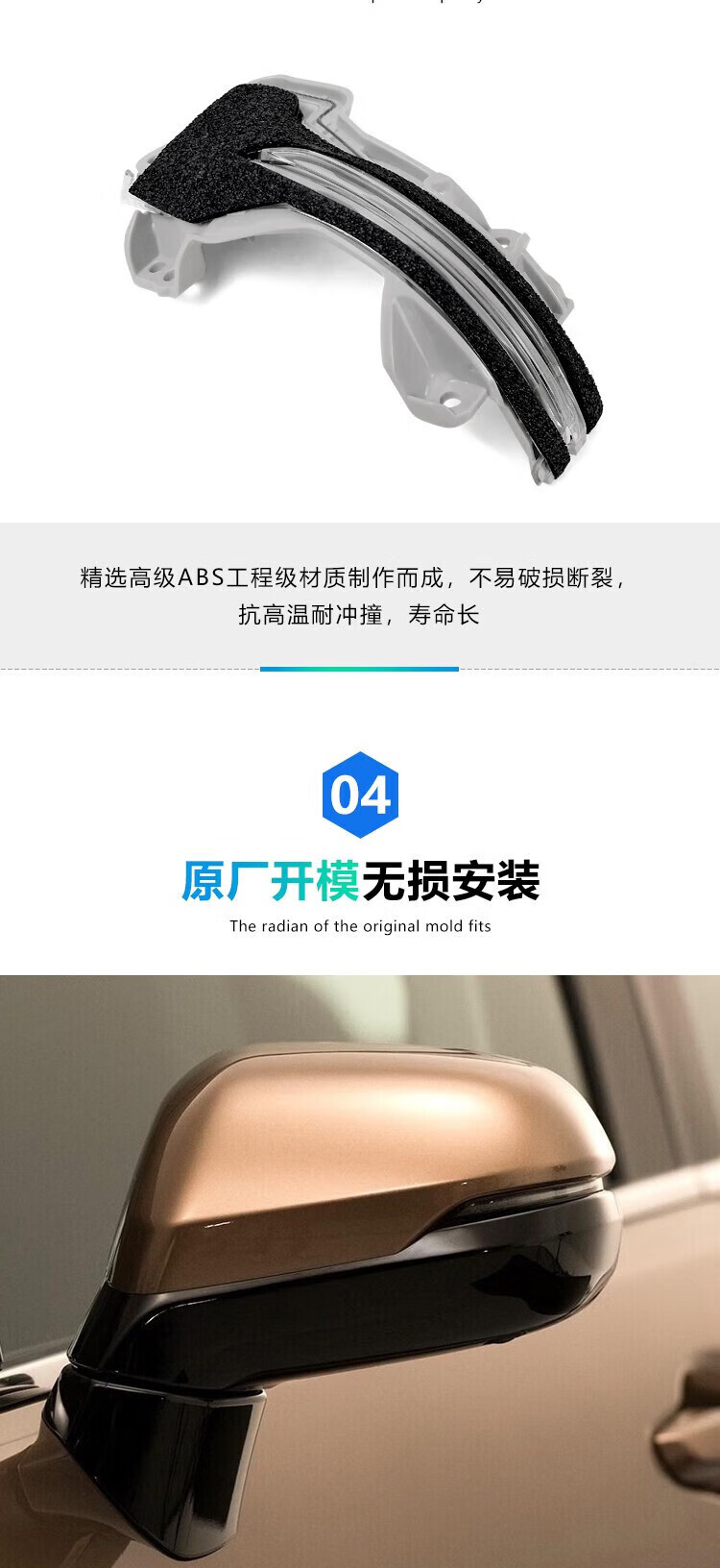 Suitable for Honda Jade Crv Crown Road Reversing Mirror Light Rearview Mirror Light Rearview Mirror Reflector Turn Signal Cover