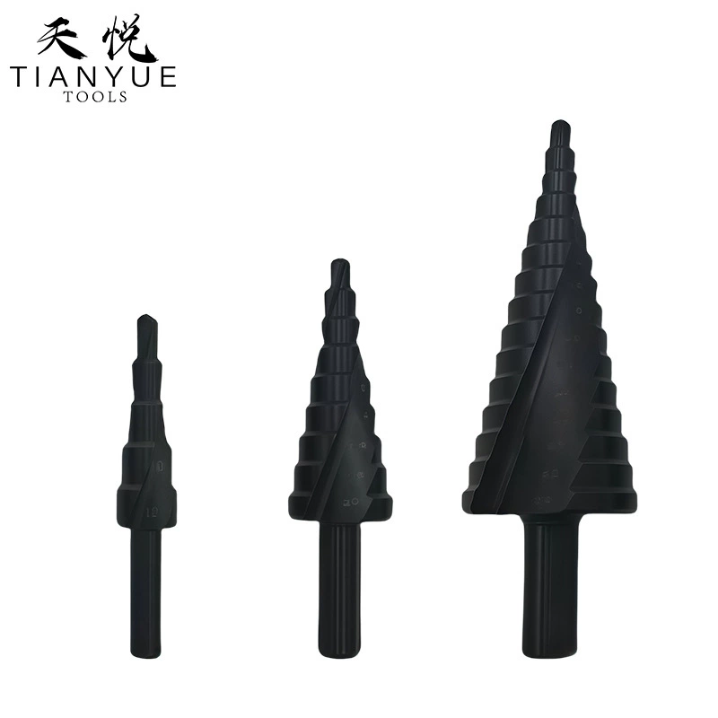 Трансграничный набор из 3 частей быстрорежной стали азотированной черной спиральной канавки
