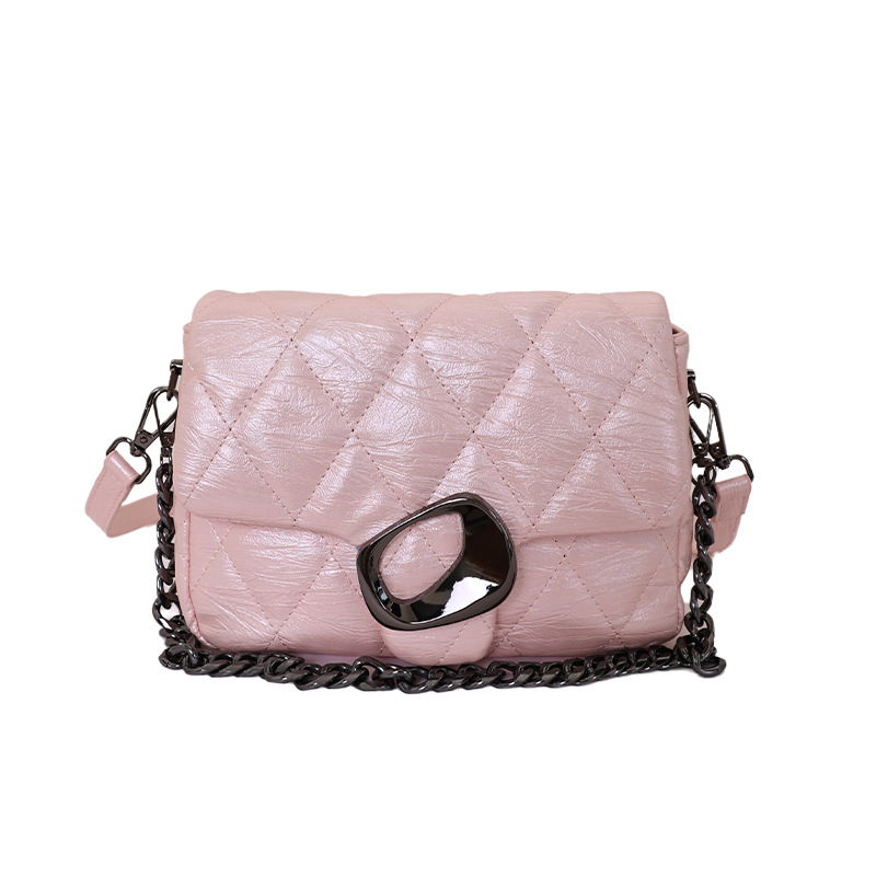 Bolsa de moda de cadena de diamante debajo de la axila, bolso de lujo ligero perlado, bolso de hombro simple, bolso de moda diario.