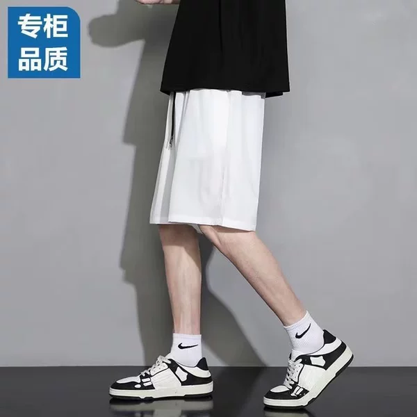 Silk white shorts