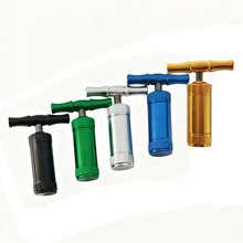 跨境t型压烟器铝合金压药器手动压粉器磨药盒pollen press