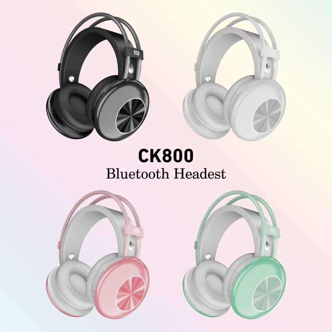 CK800 Head mounted RGB Wireless Bluetooth Wave Colorful Light Esports Gaming Luminous Earphones_voghion.com