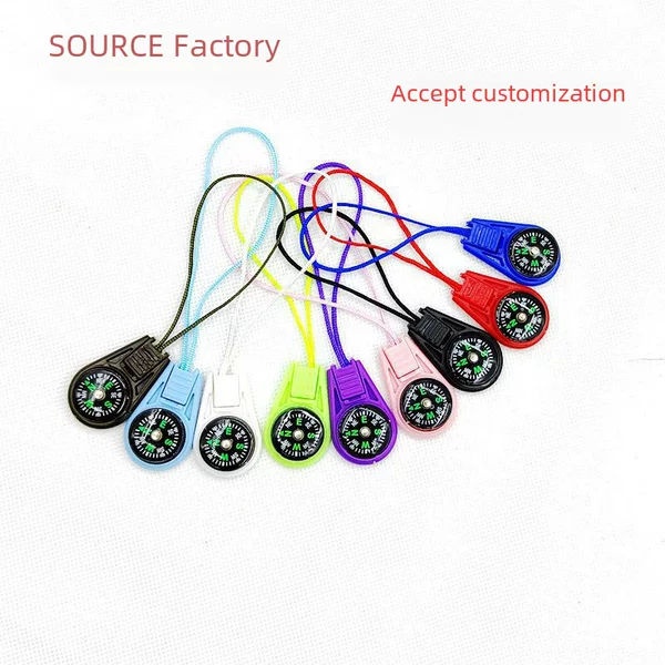 Portable lanyard compass plastic 9 colors optional multifunctional outdoor logo fashion lanyard compass compass