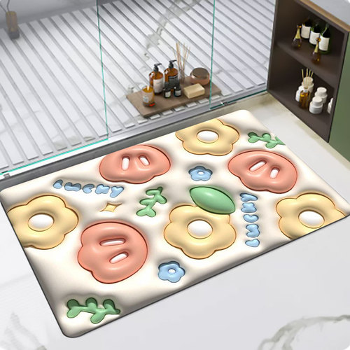 Expansive bathroom mat diatom mud absorbent floor mat household bathroom non-slip mat disposable foot mat bathroom carpet