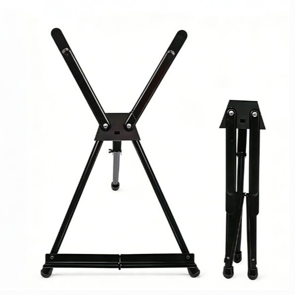 Aluminum Alloy Desktop Easel Display Stand Black Tripod Anti-Slip Foot Pads Suitable for Canvas Books Photos Foreign Trade Aluminum Alloy Desktop Easel Display Stand Black Tripod Anti-Slip Foot Pads Suitable for Canvas Books Photos Foreign Trade