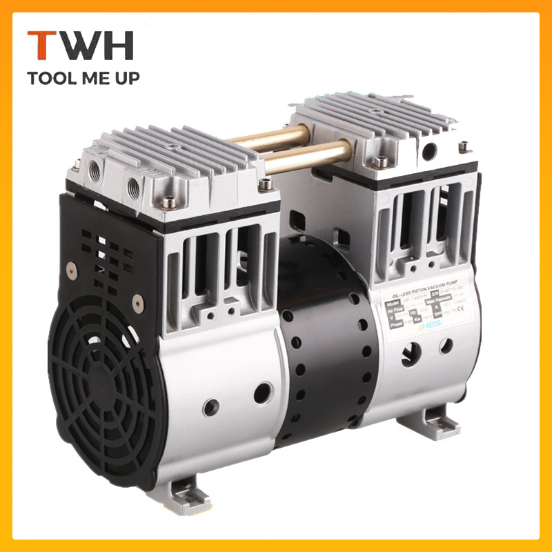 红宝石无油真空泵工业用实验室小型活塞负压抽气泵高压静音