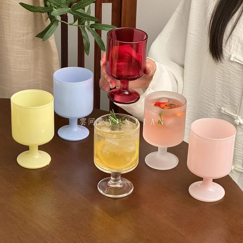 レトロな高見えインハイガラスカップ、アンティークスタイルのコーヒーカップ、ウォーターカップ、ドリンク、高級ジュースカップ、ヨーロピアンスタイル|undefined