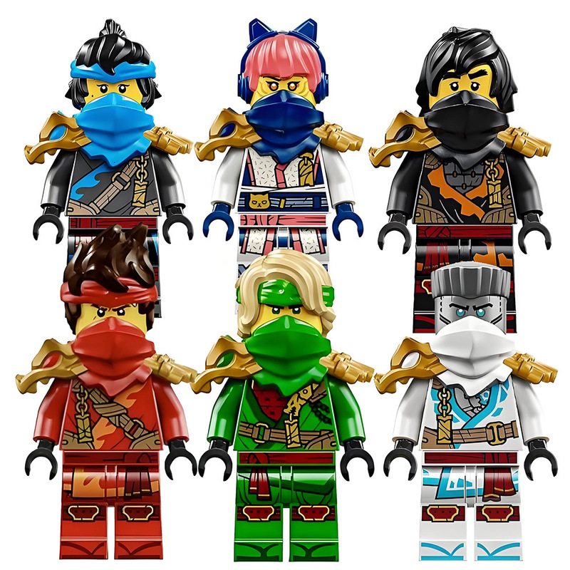 Cross-Border New Ninja Building Block Minifigure 19 Seasons Dragon Shoulder Armor Protagonist Nine Assembled Small Dolls Boy Toys Cross-Border New Ninja Building Block Minifigure 19 Seasons Dragon Shoulder Armor Protagonist Nine Assembled Small Dolls Boy Toys