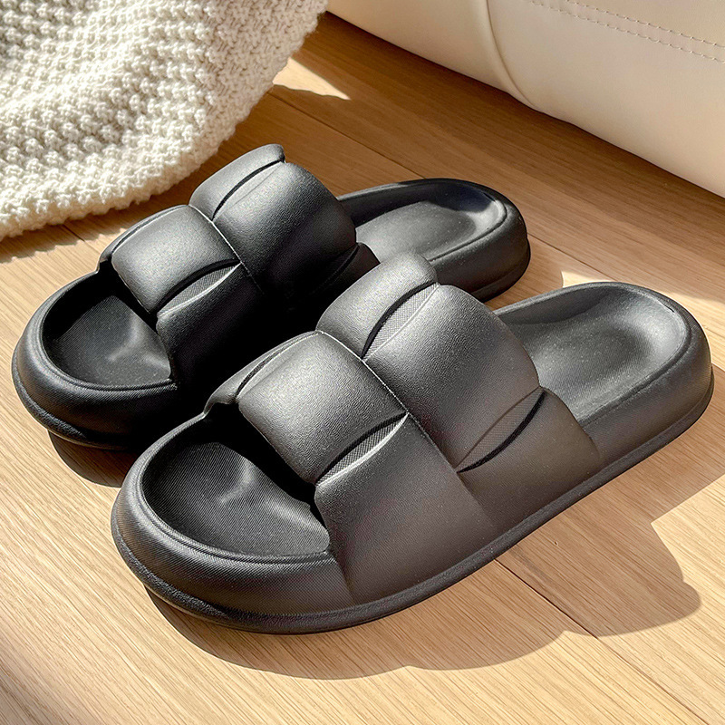ハイエンドの新しいスタイルの女性用スリッパ、夏用屋内ホームカップル用厚底滑り止めアウターウェア男性用赤いスリッパ|undefined