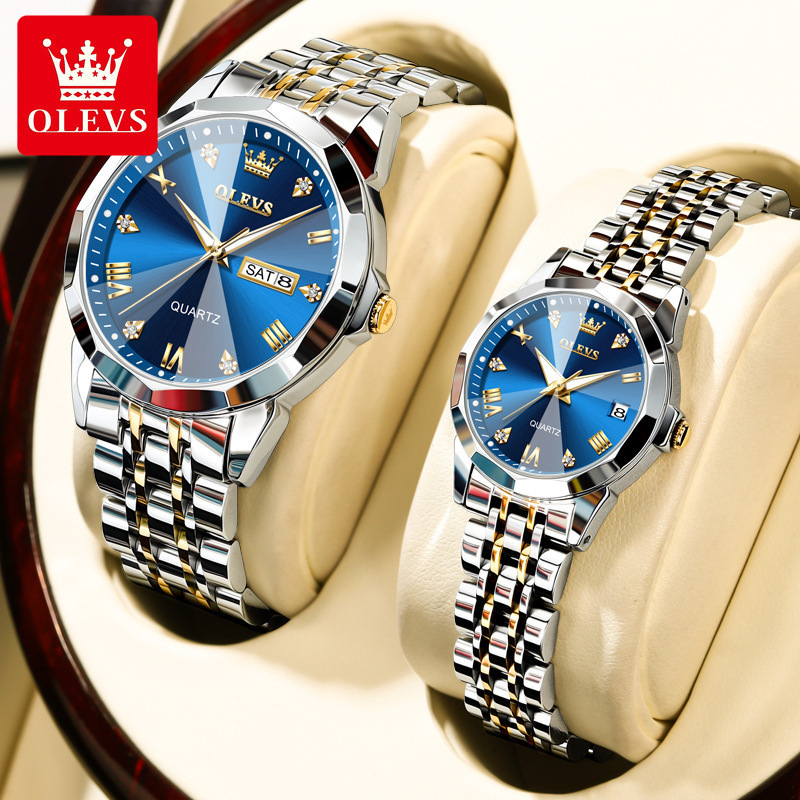 Wave ­ Qin Watch Swiss Genuine Men's Waterproof Couple Watch Fully Automatic Mechanical Watch Luminous Fashion Casual Watch