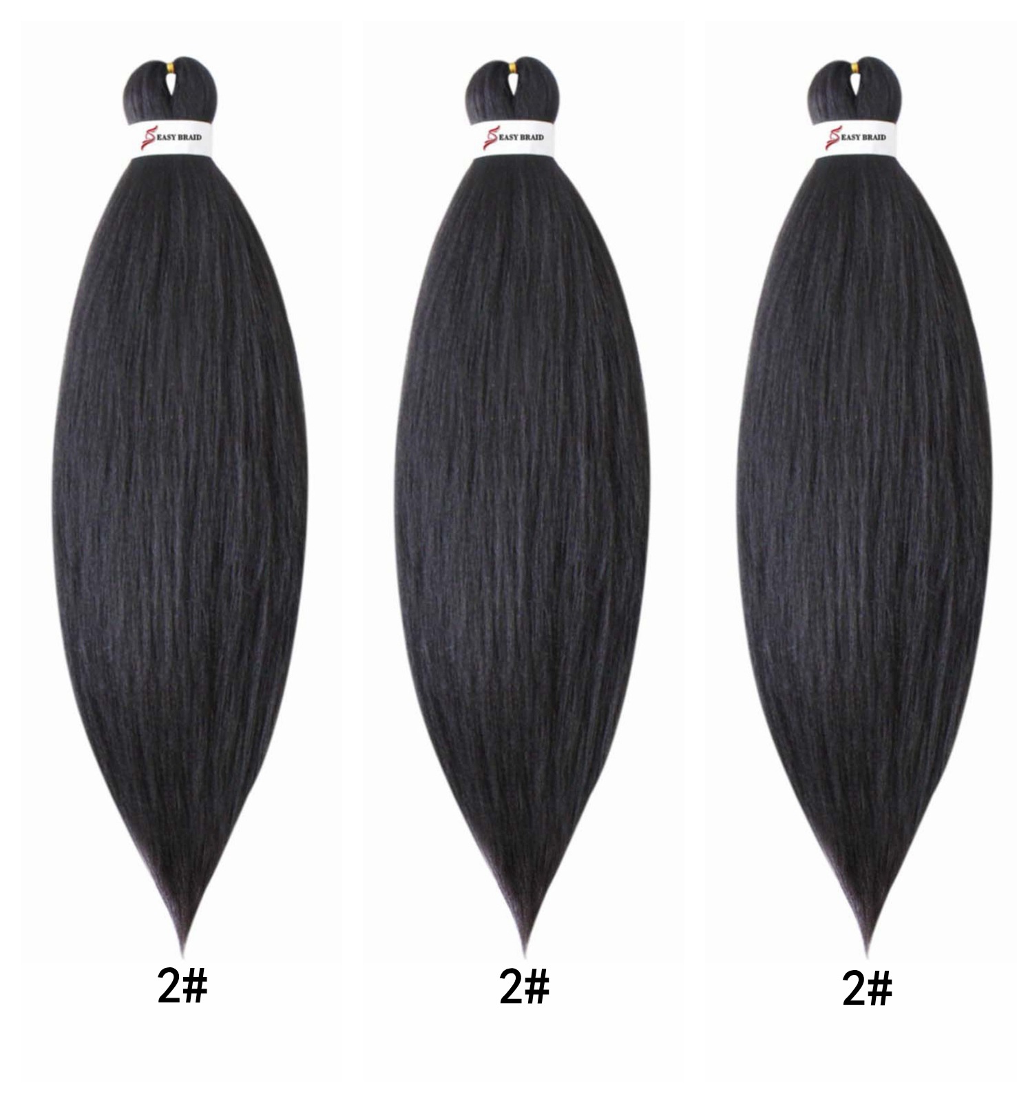 EZ gran trenza fibra química ignífugo filamento africano sucio aguja de trenza 3X fácil trenza cabello de tres piezas conjunto de pelucas