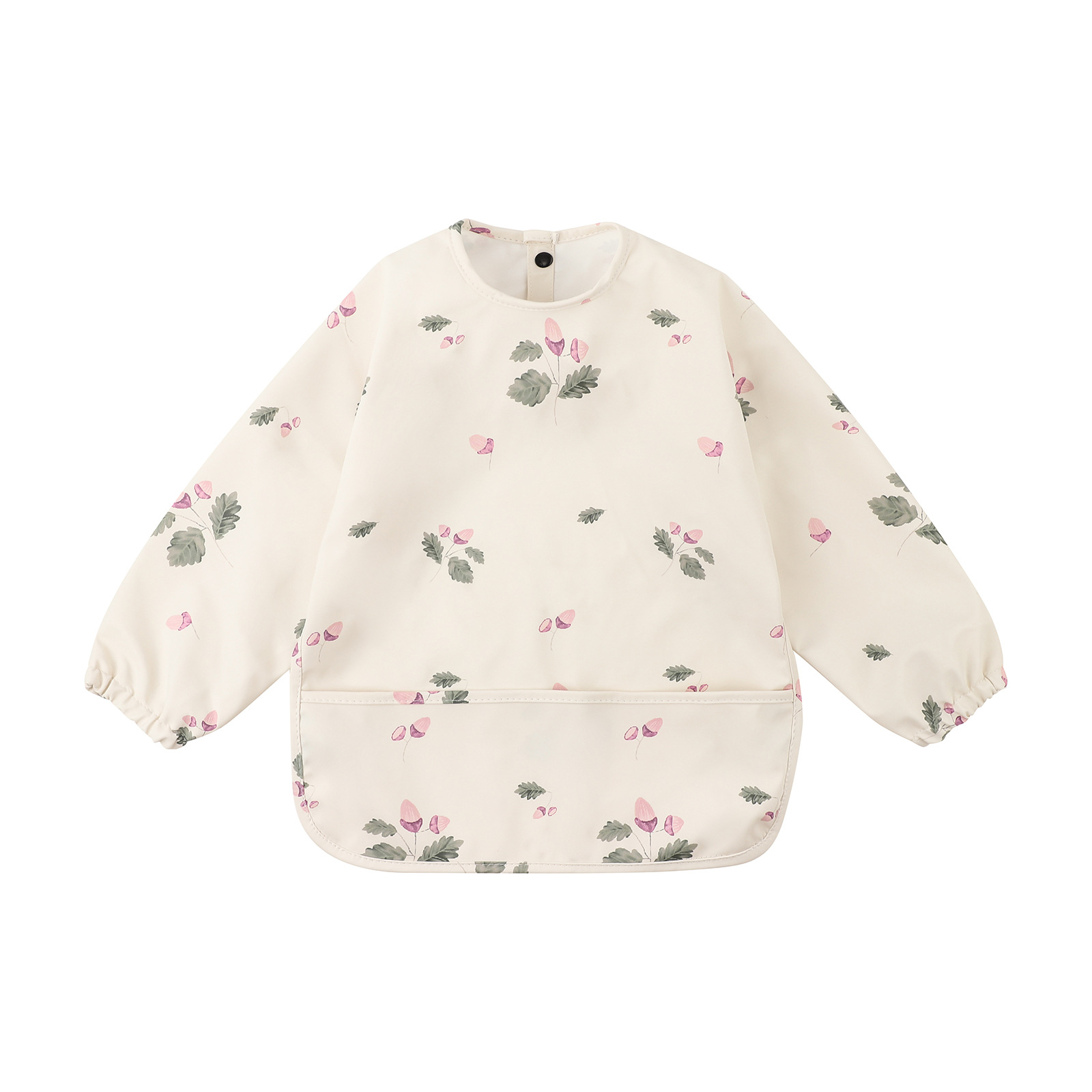 Los niños daneses overall impermeable inversa vestir babero bebé overall bebé comiendo mono bebé babero