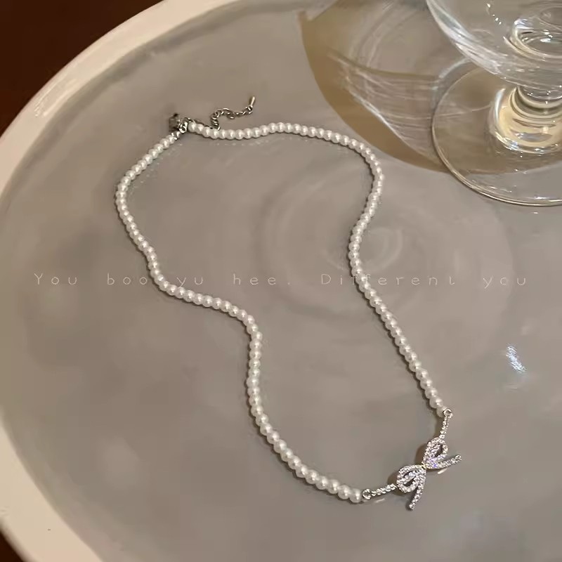 하이 퀄리티 진주 활 목걸이