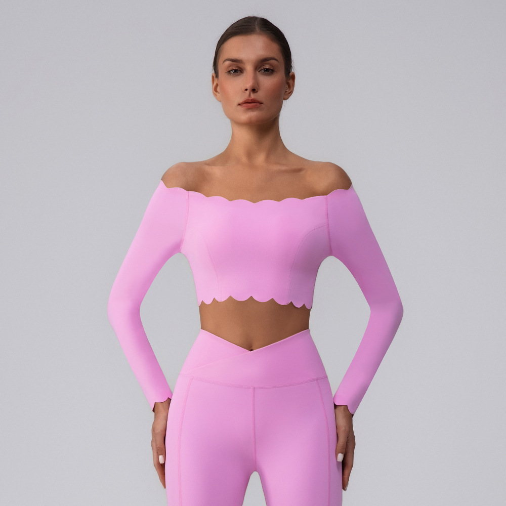 Diez recuerdos vestidos de yoga con hombro con cojín de pecho chaleco de manga larga corrida a prueba de choque taza sostén deportivo