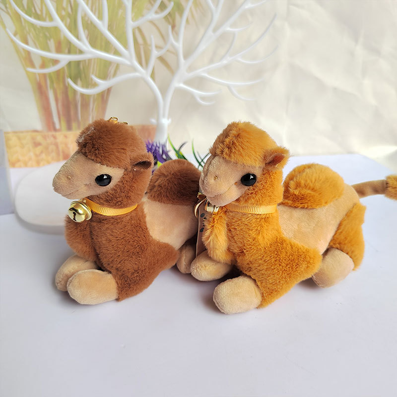 Cute desert camel plush doll keychain pendant student couple bag ornaments boutique gift wholesale