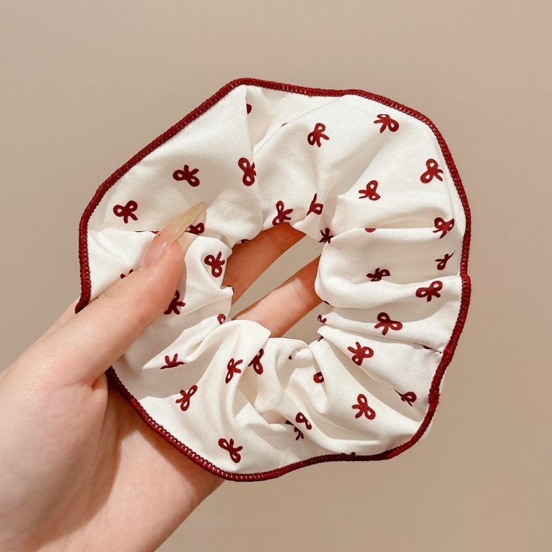 Temperamento floral intestino grueso anillo para el cabello bola femenina cabeza cuerda dulce cola de caballo cuerda para el cabello banda de goma de alta calidad accesorios para el cabello al por mayor