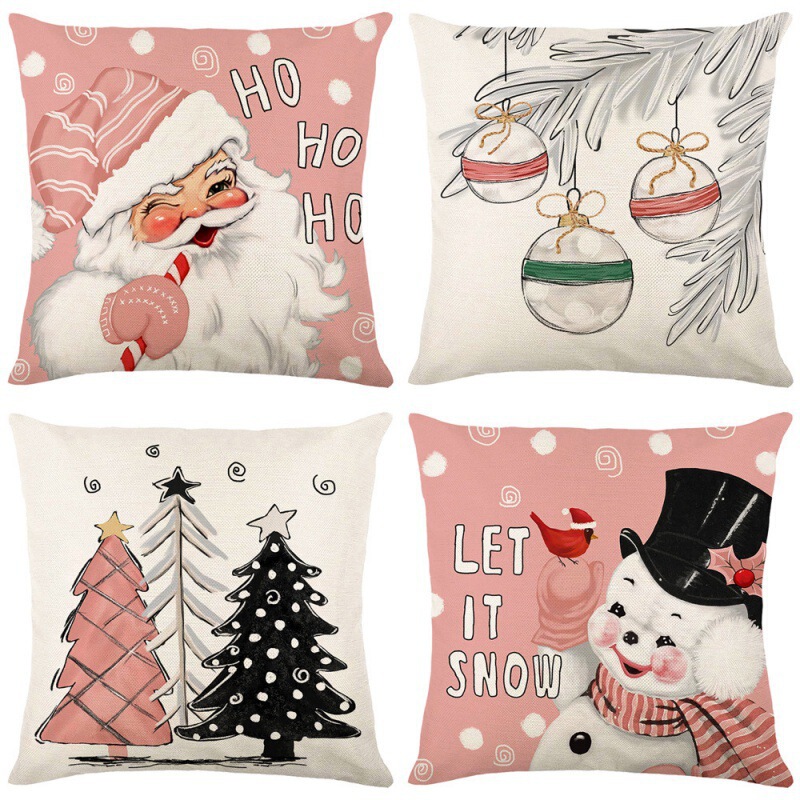 クリスマス枕カバー家の装飾枕 4 点セットリビングルームソファクッションカバー寝室の枕メーカー卸売|undefined