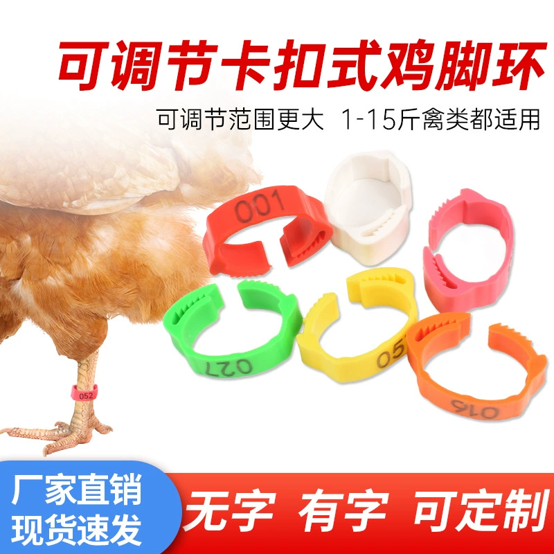 Куриные ножные кольца застежки утка гусиная птица Регулируемый знак кольца
