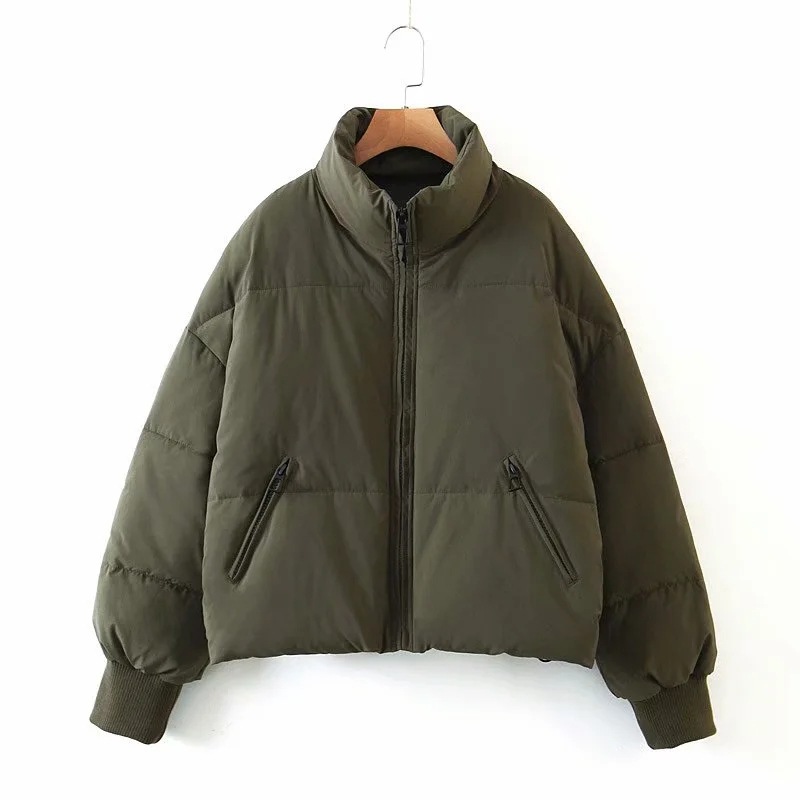 2023 invierno nuevo europeo y americano de moda elegante suelta adelgazante abrigo de pan caliente corto perezoso abajo abrigo de algodón acolchado image 11