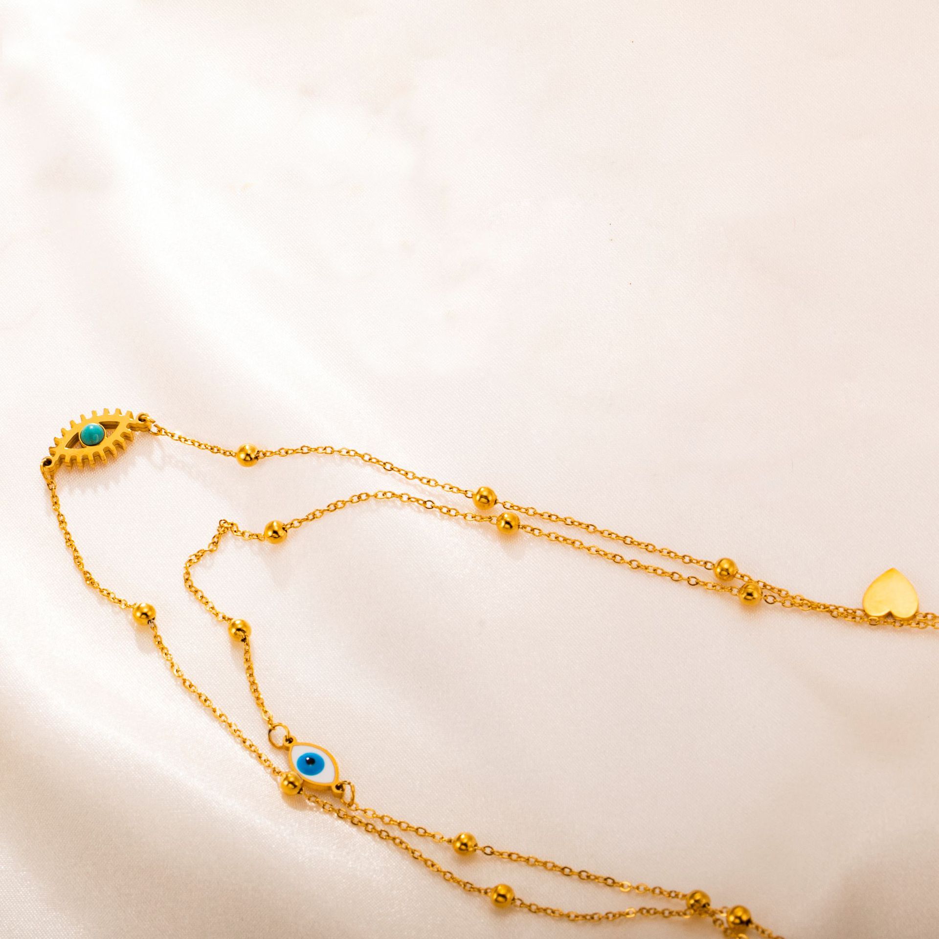 Ethnic Style Eye Stainless Steel Titanium Steel Plating Necklace 1 Piece