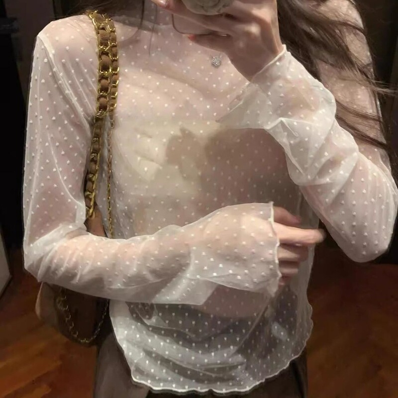 Super Slimming French-Style Retro High-Neck Lace Sweater That Goes with Everything