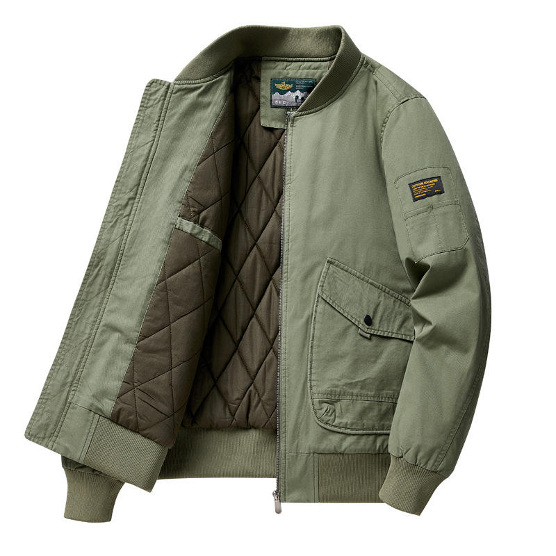 Winter New Baseball Collar Jacket Men's Pure Cotton Handsome Cotton Thickeneded Bomber Jacket Men's Jacket 8219