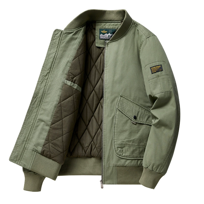 Новое зимнее пальто с Бейсбольным воротником, мужское пальто из чистого хлопка, красивый хлопок и утолщенная куртка-бомбер, мужское пальто 8219