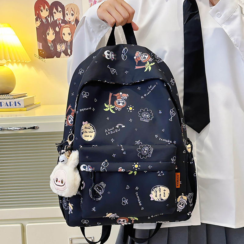 Ins chica japonesa linda mochila escolar de dibujos animados niña estudiante de secundaria estudiante universitario mochila de gran capacidad al por mayor