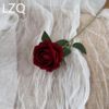 Single velvet rose simulation rose Valentine's Day fake flower home decoration photo simulation flower rose waterfall