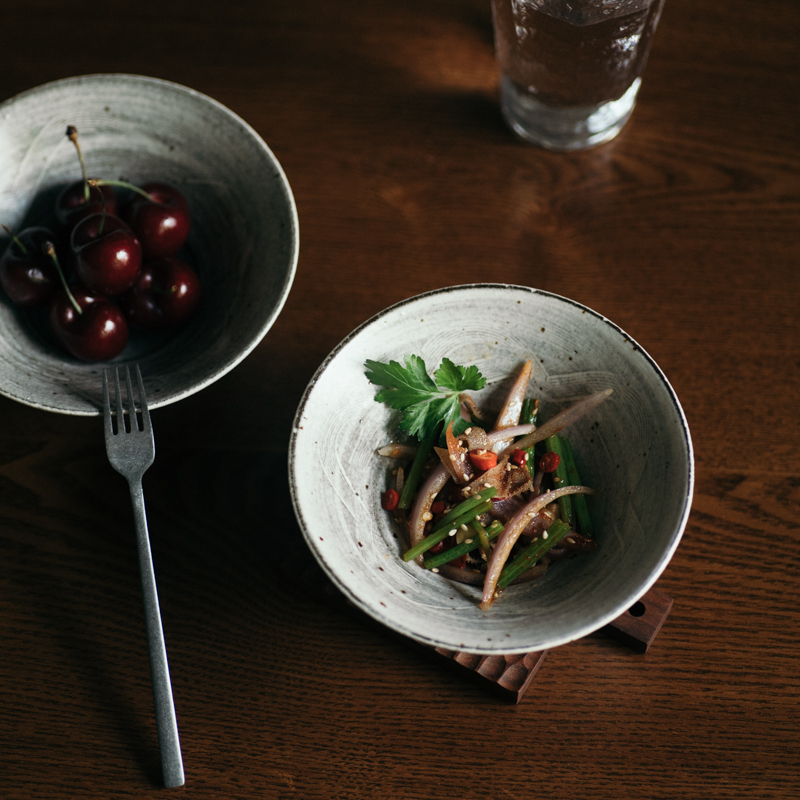 Jingdezhen retro Japanese ceramic bowl rice bowl tableware restaurant small bowl small dish clay coarse